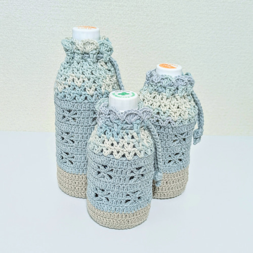 手編みペットボトルカバー350ml d8a3f84af43b19fc91e4d83d7f0b2d