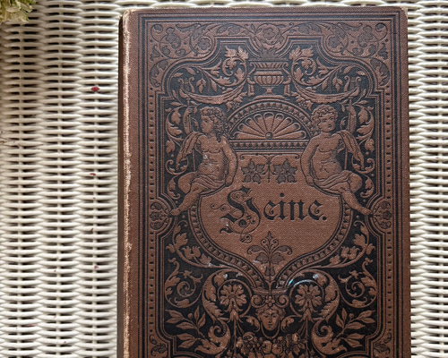 アンティーク書籍 クラシカルな天使柄の書籍 本 1887年発行 ドイツ語