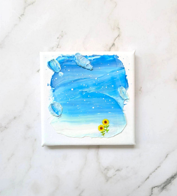 ひまわり 絵画原画 アクリル画テクスチャーアート テクスチャーアート アクリル画 現代アート 花の絵 ひまわり