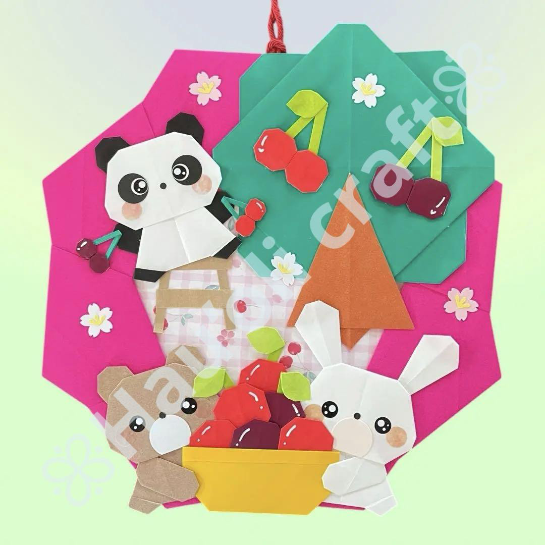 専用】 折り紙リース ハンドメイド 壁面飾り 干支 巳 だるま