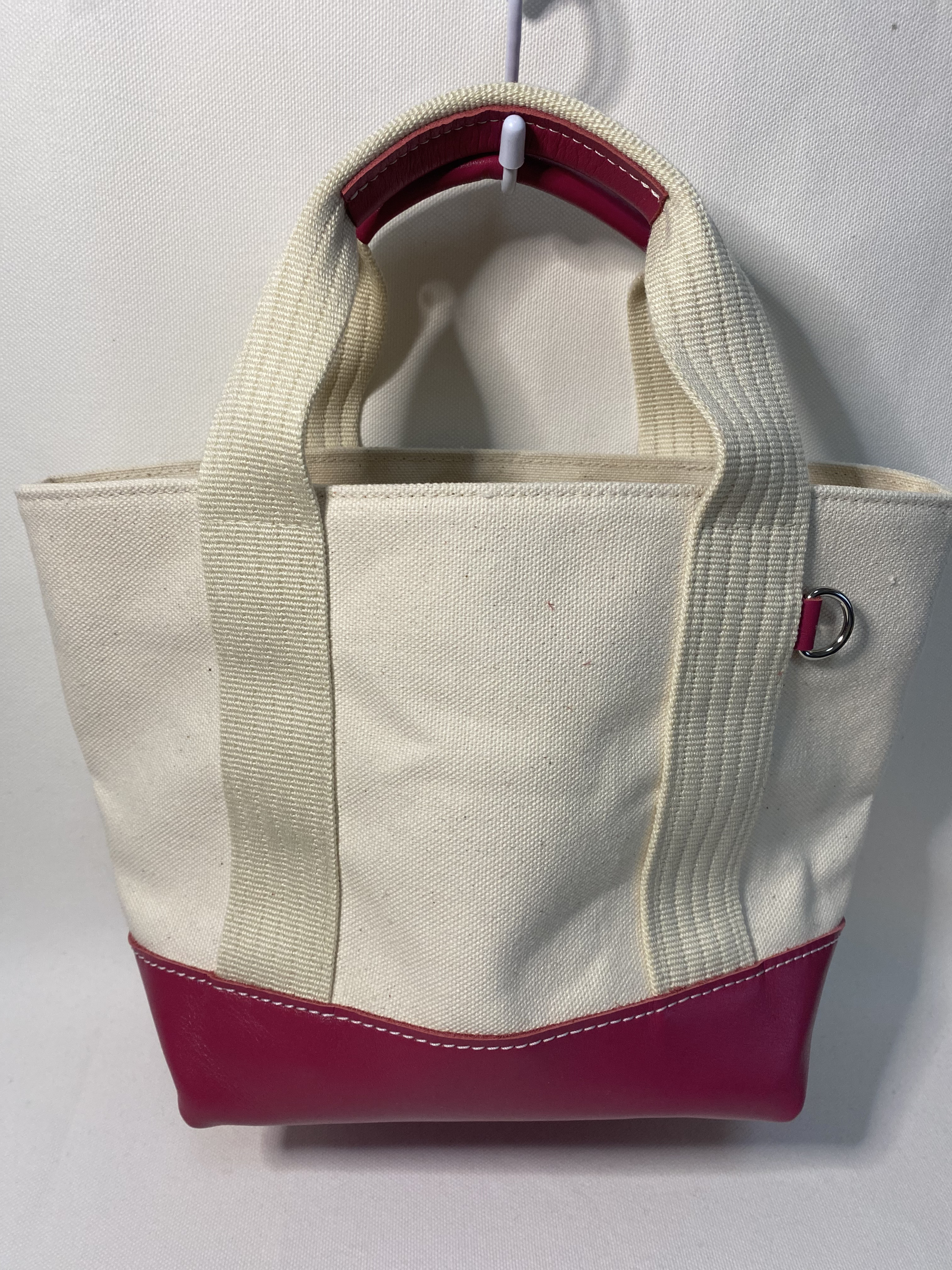 帆布✖️レザーのミニトート