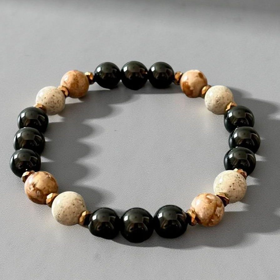 ホルミシス効果姫川薬石・北投石＆不運を寄せ付けないモリオン＆身代わり石ヘマタイト】