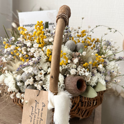 バンクシアメインのドライフラワーブーケスワッグ ブーケ la vonde