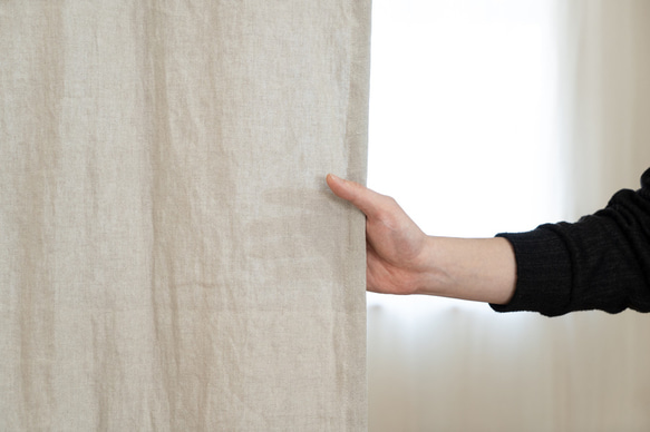 日本の美を纏う、リネン100%の暖簾（のれん)　選べる9色/3サイズ　麻100%　日本製 5枚目の画像