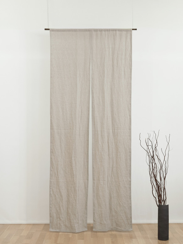 日本の美を纏う、リネン100%の暖簾（のれん)　選べる9色/3サイズ　麻100%　日本製 1枚目の画像