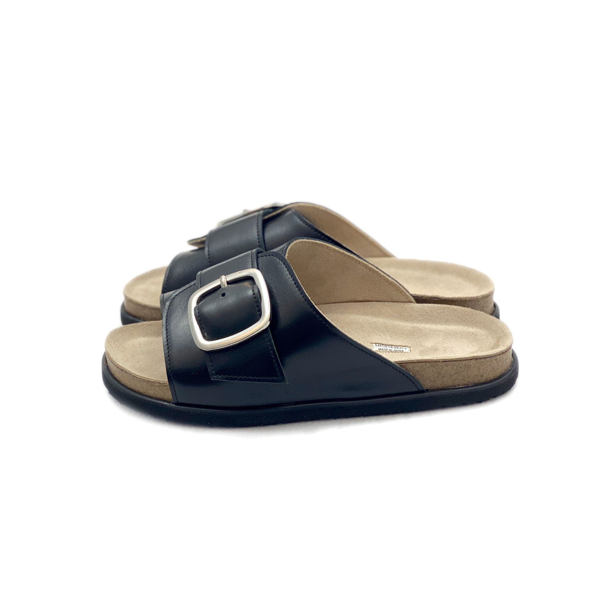 予約受付中ユニセックス　フットベットサンダル　40mmバックル　#ブラック/シルバーバックル