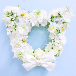 クリスマスリース (ライトブルー＆ホワイト＆シルバー)＊ リース