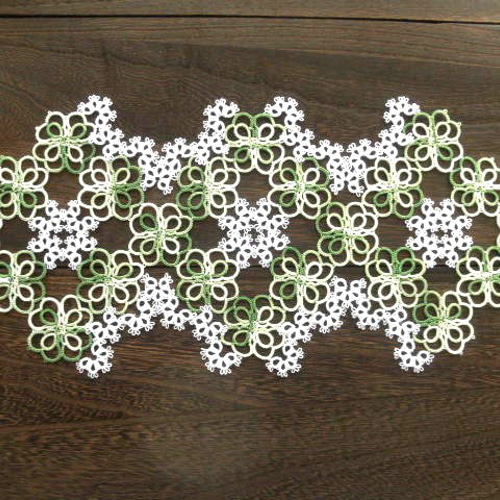 タティングレース 期間限定 手書きレシピ（編み図） シロツメクサ（四