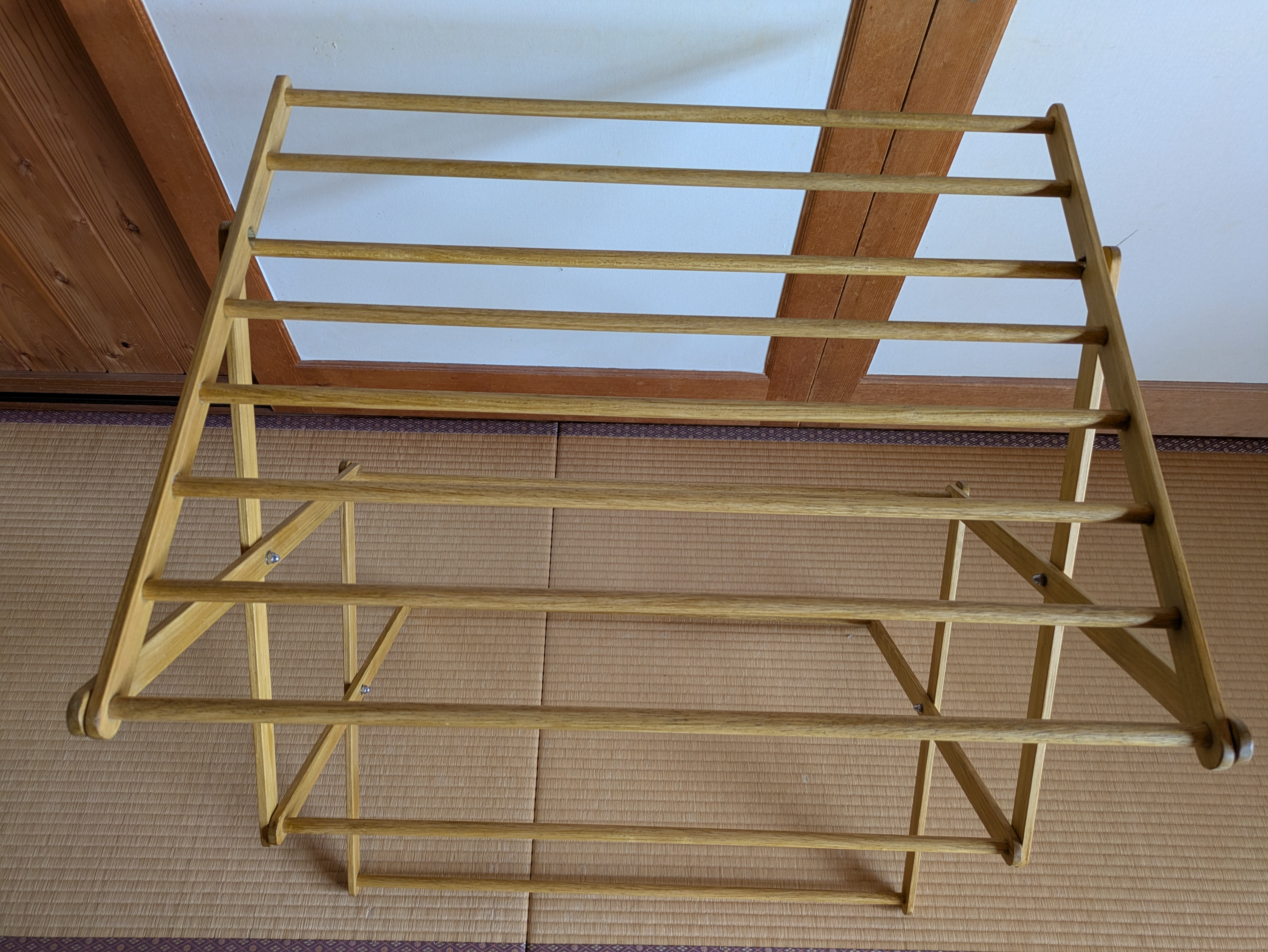 特大サイズの木製クロスドライヤー　オークカラー