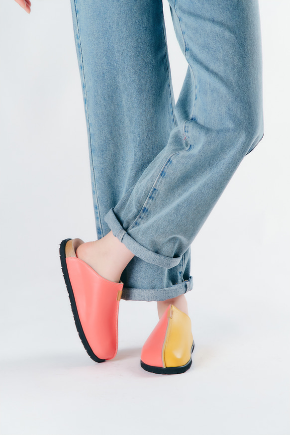 色を楽しむフットベットミュール ＃イエローコンビ ＃ベージュコンビ 7枚目の画像