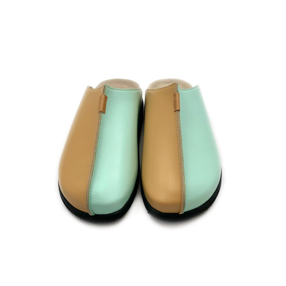 色を楽しむフットベットミュール ＃イエローコンビ ＃ベージュコンビ 2枚目の画像