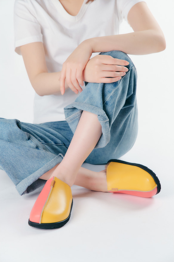 色を楽しむフットベットミュール ＃イエローコンビ ＃ベージュコンビ 9枚目の画像