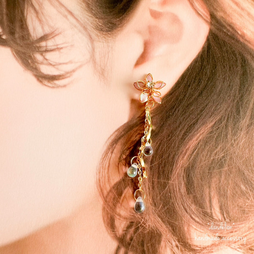 【ピアス】ランタン風デザイン 太陽モチーフ 朝日 夕焼け ピアス】ランタン風デザイン 太陽モチーフ 朝日 夕焼け