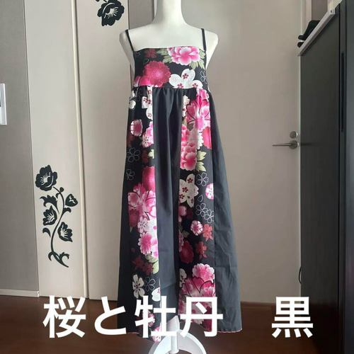 着物リメイク　浴衣ワンピース　 Lサイズ 浴衣リメイク＊浴衣のワンピース・A（Lサイズ） | iichi 日々の