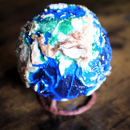 地球のカタチ − 凹凸で見る立体世界 −（12cm）｜3Dプリント立体
