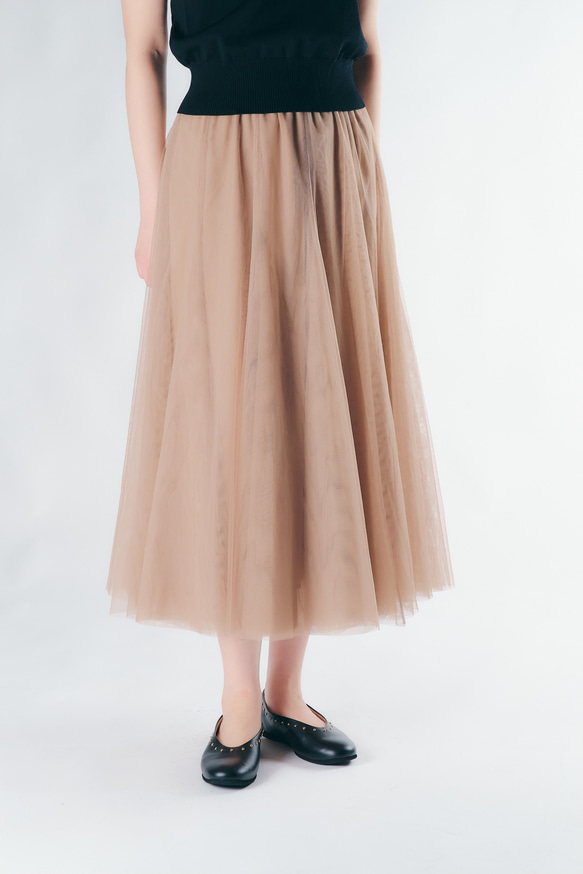 スタッズ付き、深履きのバレエシューズ（22.5cm〜25cm） 10枚目の画像