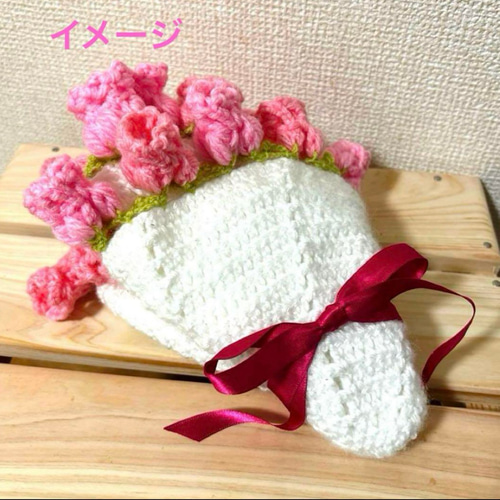 [58]花束マルチカバー ランチョンマット かぎ編み 受注制作】花束マルチカバー ランチョンマット かぎ編み