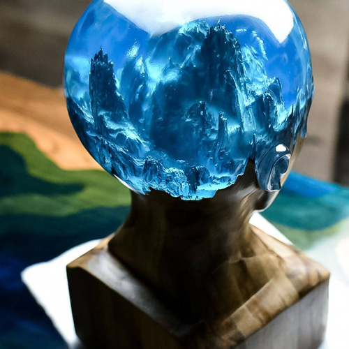 考える人 |手作りの樹脂と木材のホームデコレーション - ユニークな