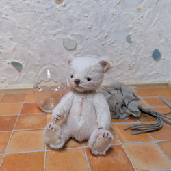 小さなくまちゃん おやすみ 羊毛フェルト ハンドメイド