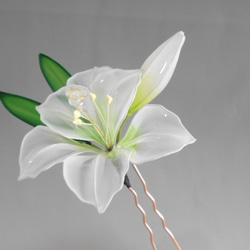 カサブランカ ページ カサブランカ・白百合（ホワイト）簪 髪飾り かんざし 時音