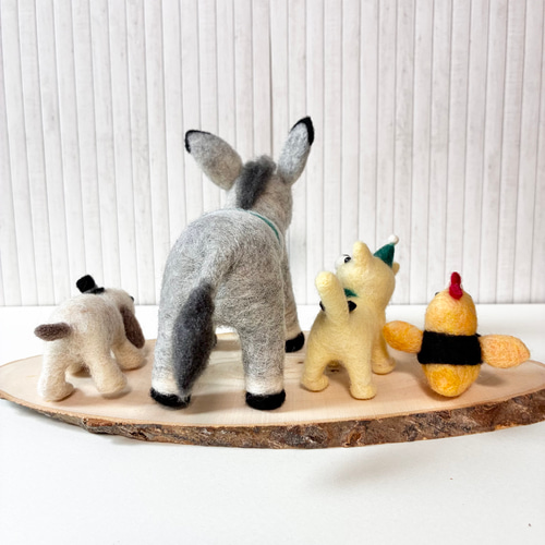 羊毛フェルト ブレーメンの音楽隊 ぬいぐるみ ひつじやさん 通販