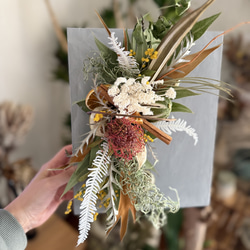 2025年春 ドライフラワー壁掛けスワッグ 横長スワッグ ギフト お祝い