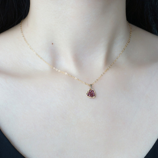 ガーネットのネックレス　ブライダル ウェディング 結婚式