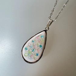 七宝焼きアクセサリー 紐付きペンダント 桜 ネックレス・ペンダント