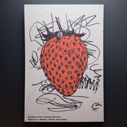 いちご落書き｜オリジナルデザインのアートポストカード ポストカード