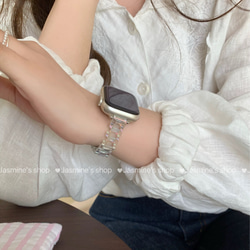 Apple Watch オーロラクリアバンド　クリアベルト　オーロラ　細身タイプ　全サイズあり series 10対応 8枚目の画像