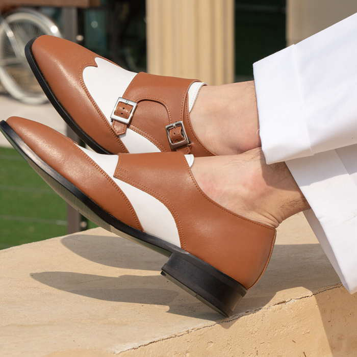 ウィングチップシューズ メンズ ダブルモンクシューズ レザーシューズ メンズ シューズ 本革シューズ