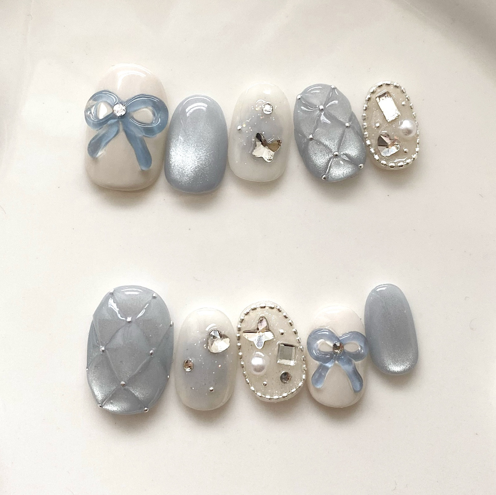 ［13］ネイルチップ リボンネイル マグネット うるうる ぷっくり オーダー ぷっくり リボンネイル うるうる ［13］ネイルチップ マグネット オーダー