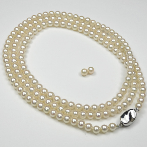 アコヤ本真珠 ベビーパールネックレス ロング4.5-4.8mm 78cmあこや養殖