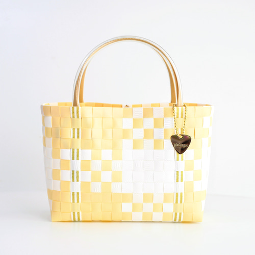 LOVERARY クリーム色 かごバッグ LOVERARY クリーム色 かごバッグ かごバッグ カゴバッグ 配色