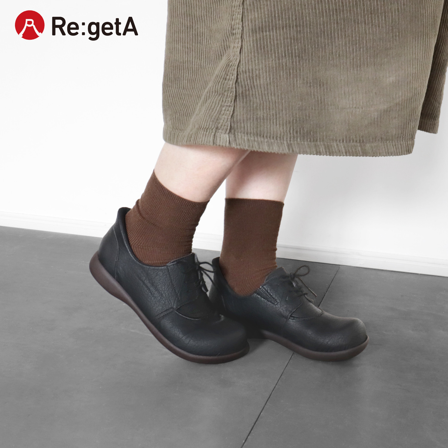 手を使わず簡単に履けるハンズフリーシューズ リゲッタ SuttOn スットン Re:getA R-371 6,915円