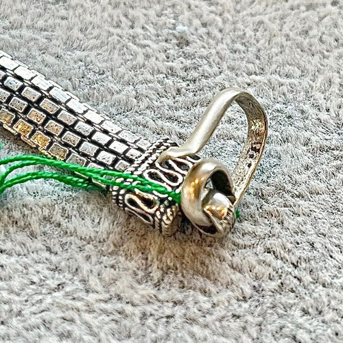 シルバーブレスレット シルバー925 モード系 編み込み風 メッシュ