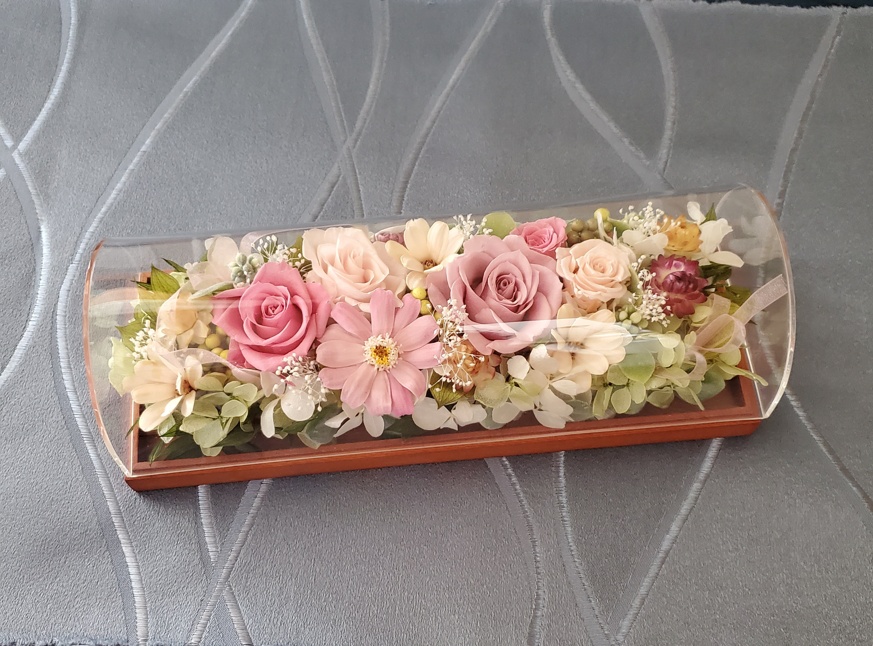 優しい花園のディスプレイボックス 　敬老の日　母の日　結婚祝いなどのプレゼントに　受注制作(Creema限定)