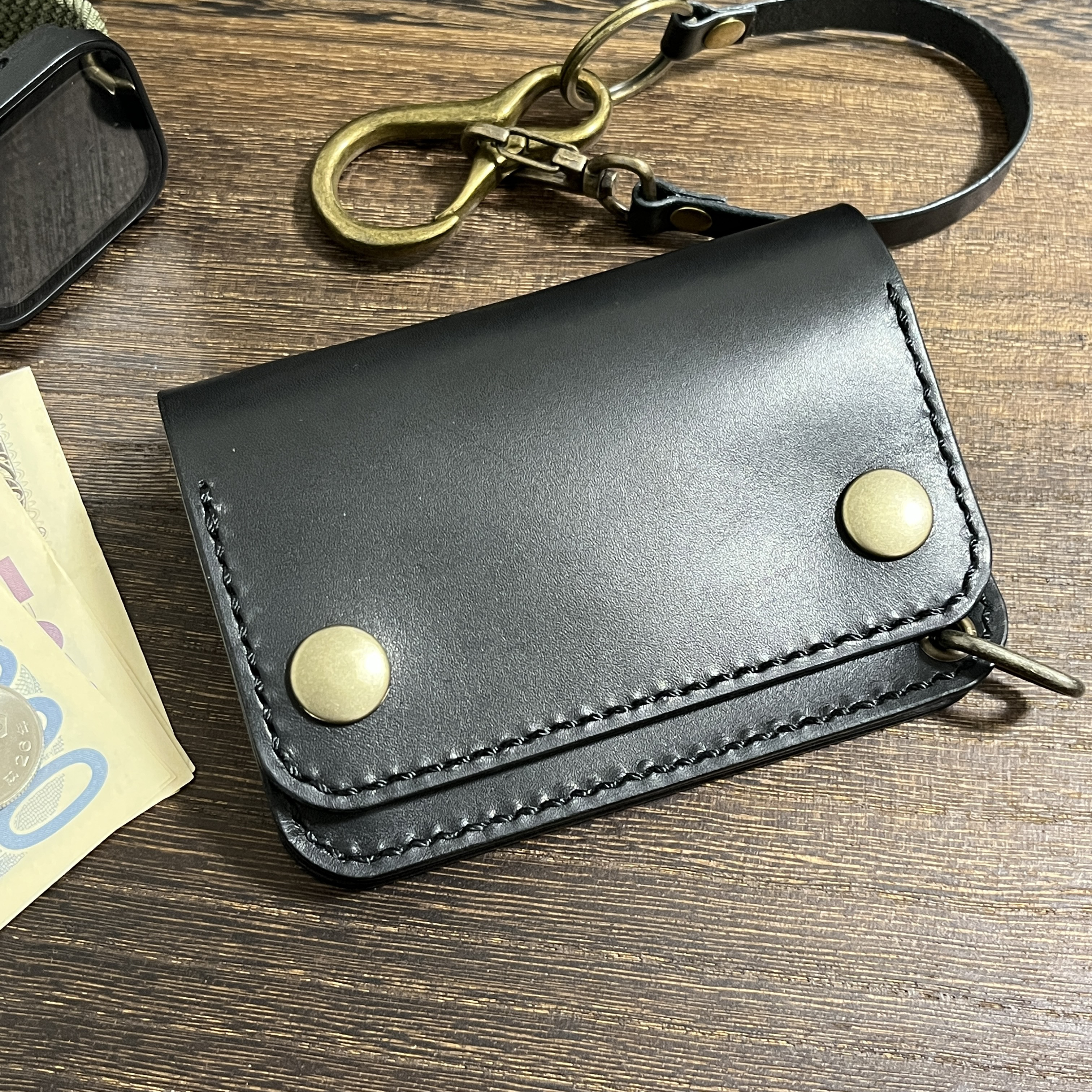 ショートトラッカーウォレット 財布 ミニ コンパクト（本革