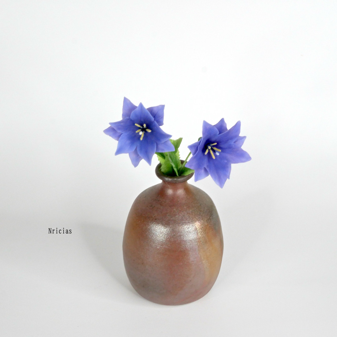 枯れない 八重桔梗 クレイフラワー NO.K10-2V