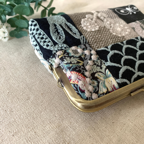 ミナペルホネン ハンドメイド がま口 コインケース ポーチ がま口 こ