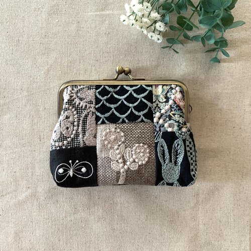 ミナペルホネン ハンドメイド がま口 コインケース ポーチ