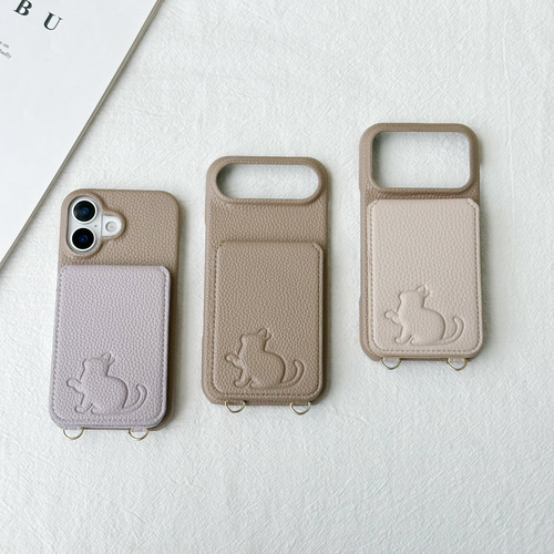 バイカラー 猫ちゃん iPhone 17 16 15 ケース Galaxy S26 スマホ