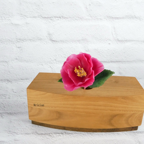 枯れない さざんか クレイフラワー NO.S10-RL アートフラワー Nricias