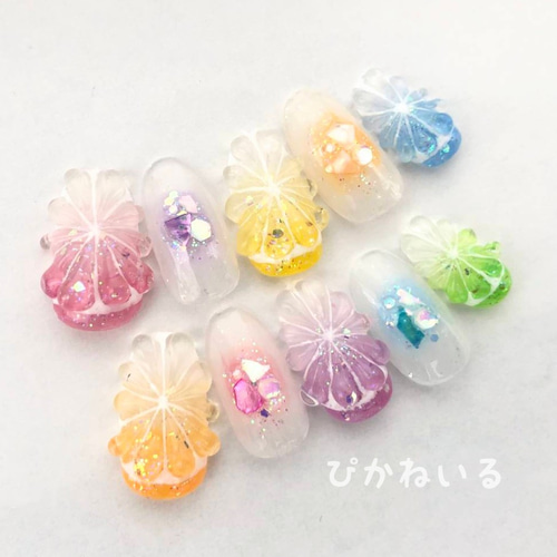 親指ペディチップ　ぷっくりフルーツ　夏　うるうる 親指ペディチップ ぷっくりフルーツ 夏 うるうる - メルカリ