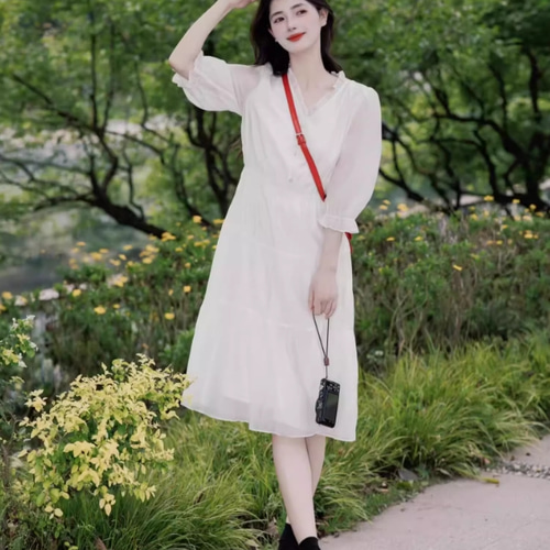 高品質高級感柔らかで通気性の良いワンピース 女子の夏に欠かせない