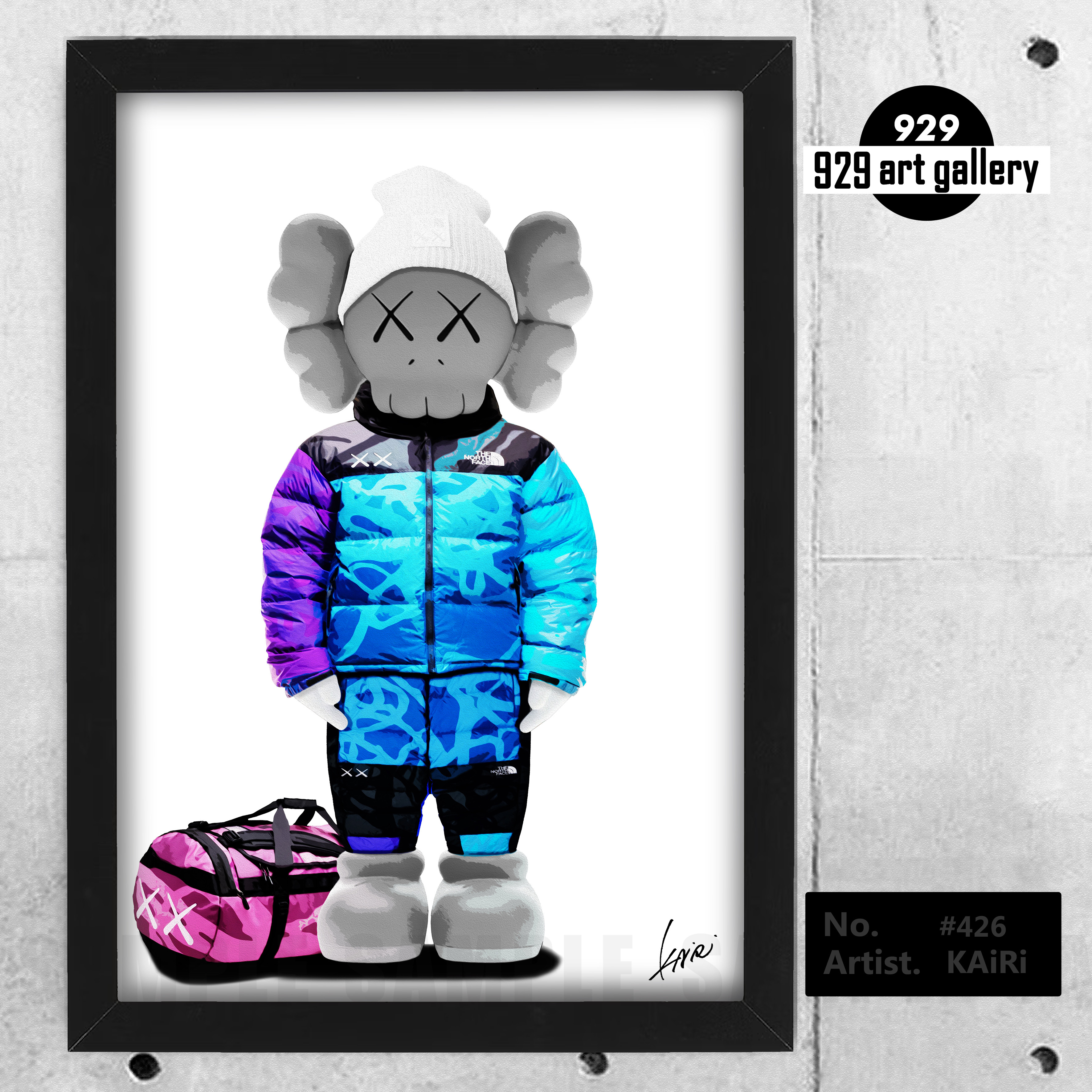 KAWS type☆オマージュアートインテリアポスター＃426