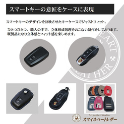 【個別オーダー専用】スマートキーケース　コペン車用　本革　　ダイヤモンドパイソン仕様　【レザーキースーツ】 8枚目の画像