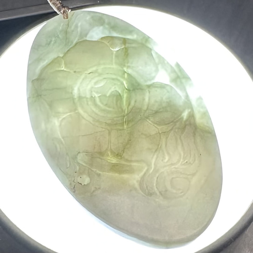 2025.4.23南無地蔵王菩薩曼荼羅梵字 糸魚川最上級青、ラベンダー翡翠 