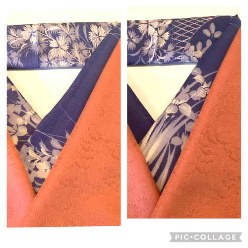 値引きする Creema限定】 アンティーク 夏半襟 絽半衿(菖蒲)98㎝ 正絹 服＆ファッション小物
