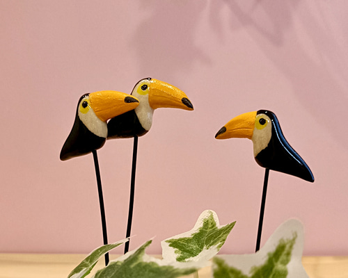 オオハシ】陶器のガーデンピック その他インテリア雑貨 Tokimokimi